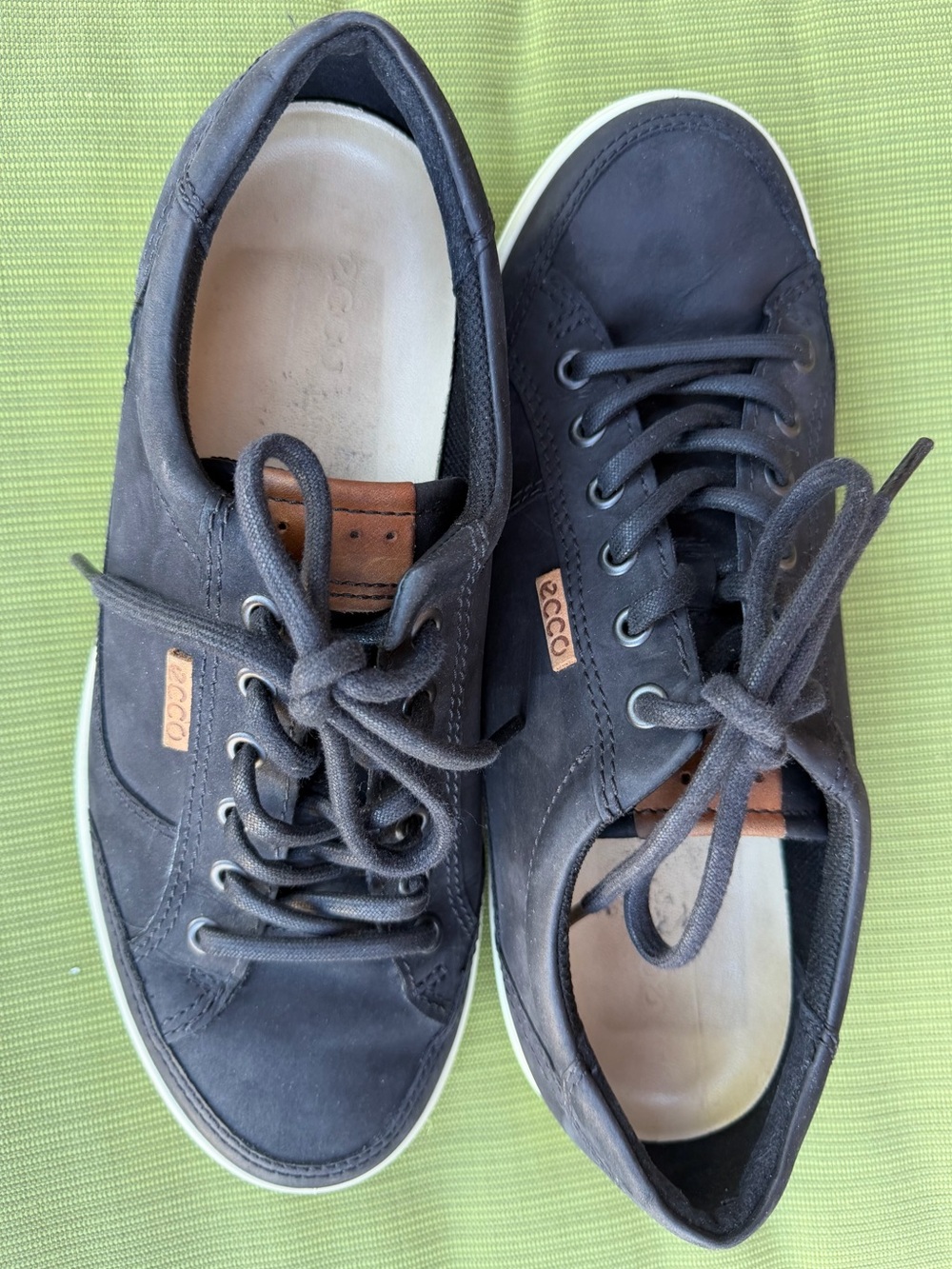 ECCO Soft 7 Sneakers In Black Matte Nubuck Leather